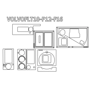 Volvo FL-Series FL10 FLT 3D Interior Dashboard Trim Kit Dash Trim Dekor 13-Parts 2