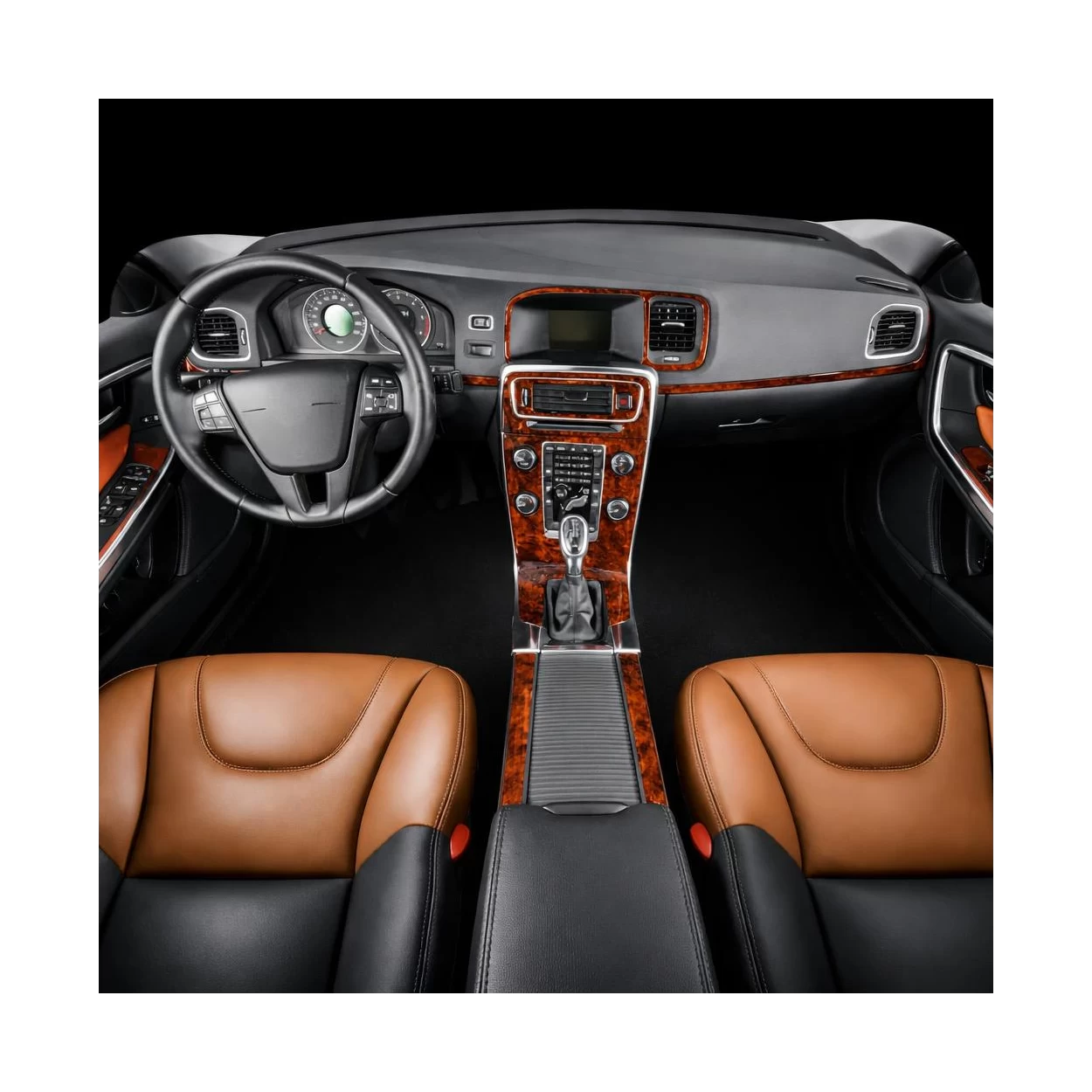 Volvo S 60 01.2012 3D Interior Dashboard Trim Kit Dash Trim Dekor 12-Parts