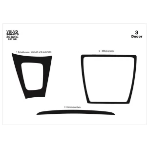 Volvo S 60-V 70 05.05-12.09 3D Interior Dashboard Trim Kit Dash Trim Dekor 3-Parts