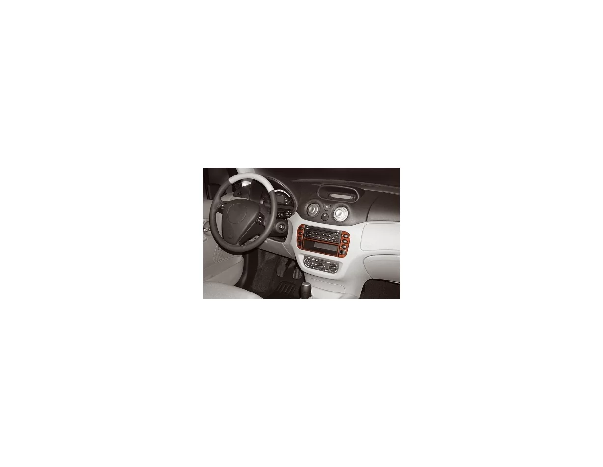 Citroen C2-C3 03.02-09.04 3D Interior Dashboard Trim Kit Dash Trim Dekor 4-Parts - 1 - Interior Dash Trim Kit