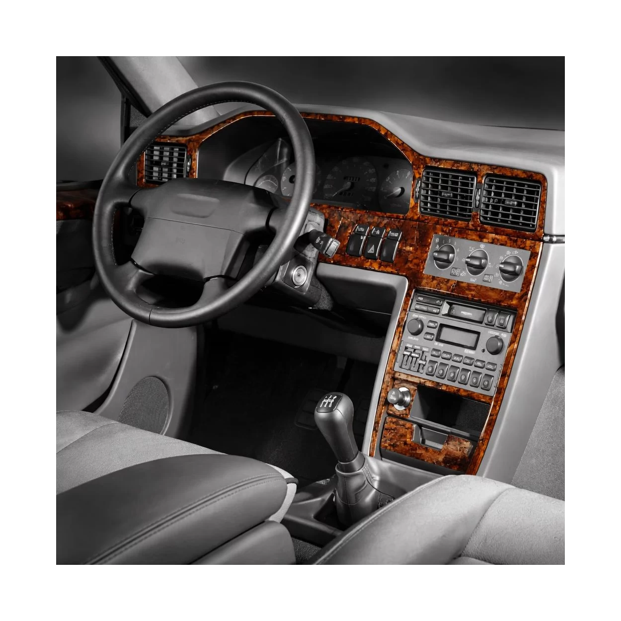 Volvo S 90-V 90 12.96-03.98 3D Interior Dashboard Trim Kit Dash Trim Dekor 17-Parts