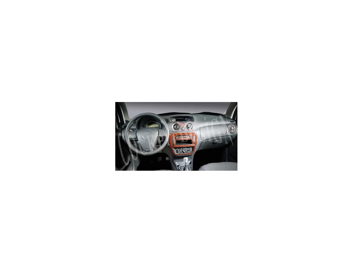 Citroen C2-C3 11.04-09.09 3D Interior Dashboard Trim Kit Dash Trim Dekor 11-Parts - 1 - Interior Dash Trim Kit