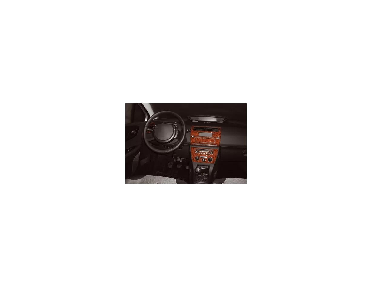 Citroen C4 06.04-09.10 3D Interior Dashboard Trim Kit Dash Trim Dekor 18-Parts - 1 - Interior Dash Trim Kit