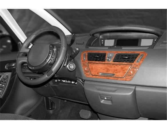 Citroen C4 Picasso 10.2006 3D Interior Dashboard Trim Kit Dash Trim Dekor 9-Parts - 1 - Interior Dash Trim Kit