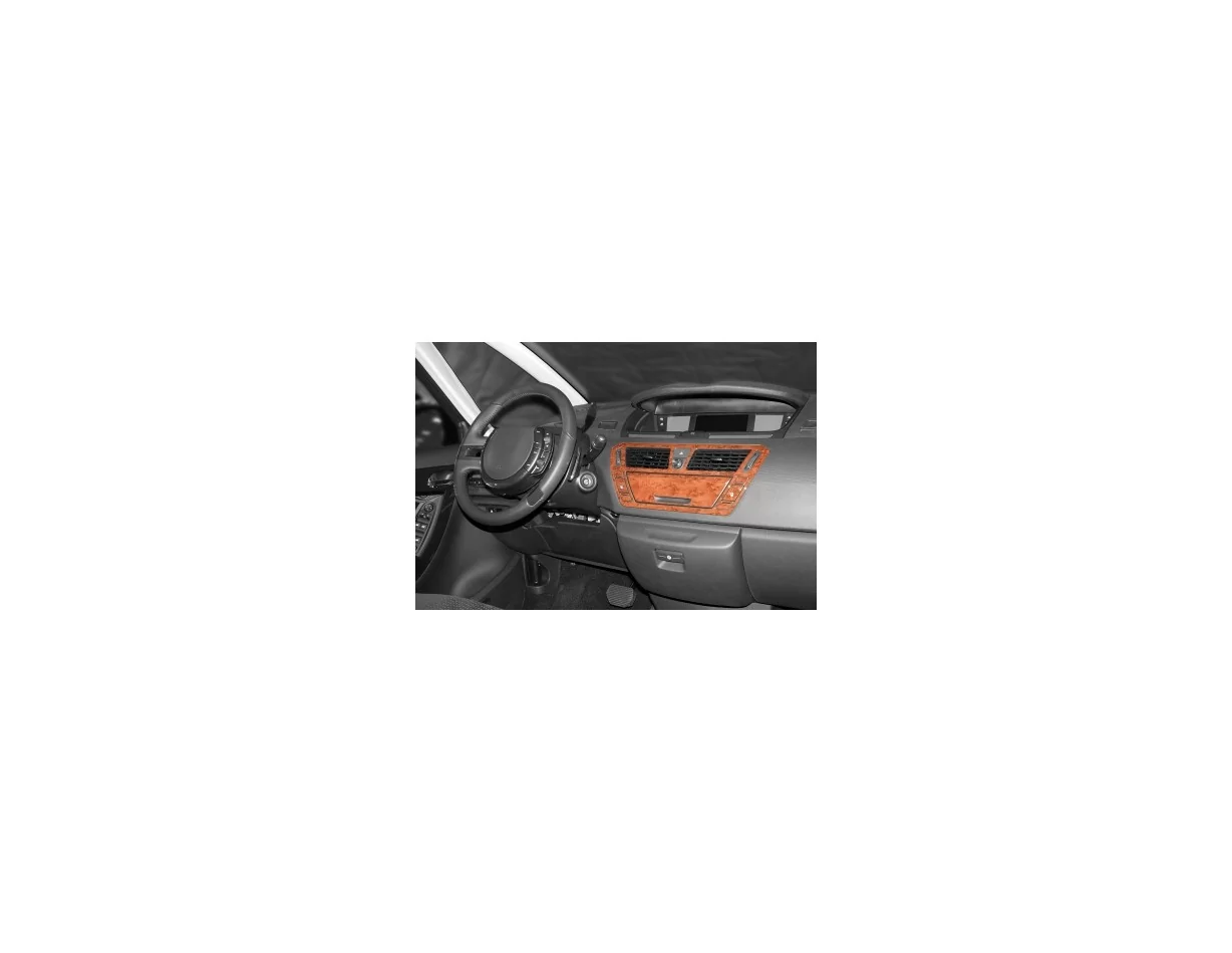 Citroen C4 Picasso 10.2006 3D Interior Dashboard Trim Kit Dash Trim Dekor 9-Parts - 1 - Interior Dash Trim Kit