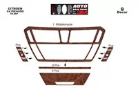 Citroen C4 Picasso 10.2006 3D Interior Dashboard Trim Kit Dash Trim Dekor 9-Parts - 2 - Interior Dash Trim Kit Citroen C4 Picasso 10.2006 3D Interior Dashboard Trim Kit Dash Trim Dekor 9-Parts - 2 - Interior Dash Trim Kit