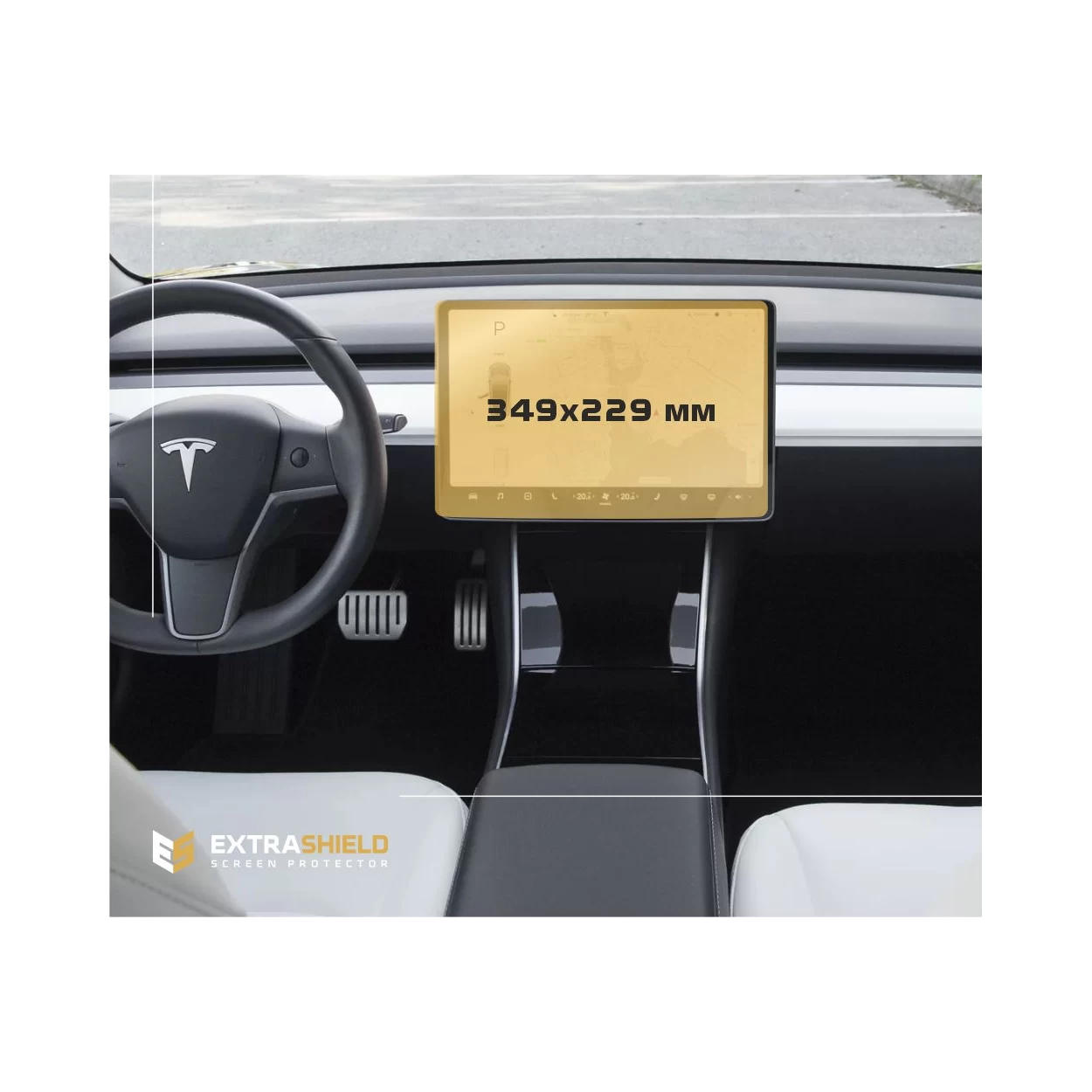 Tesla Model 3 2017 - Present Multimedia 15" ExtraShield Screeen Protector