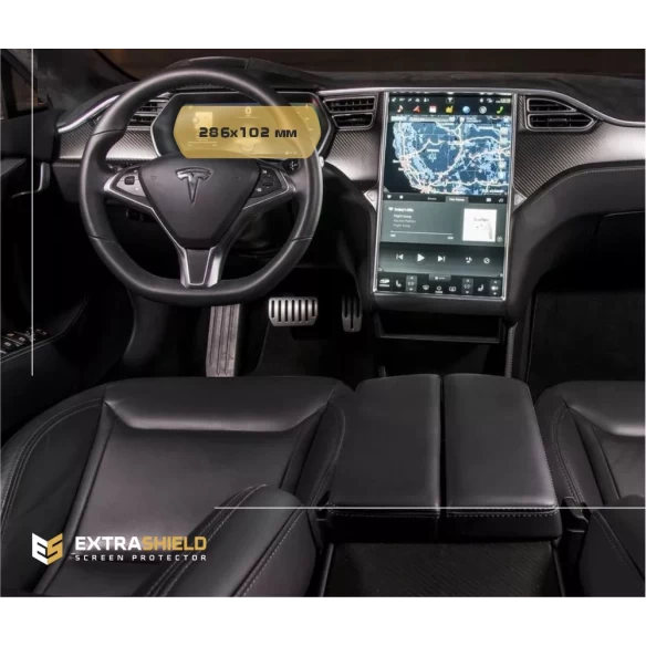 Tesla Model S 2012 - Present Digital Speedometer 12,3" ExtraShield Screeen Protector