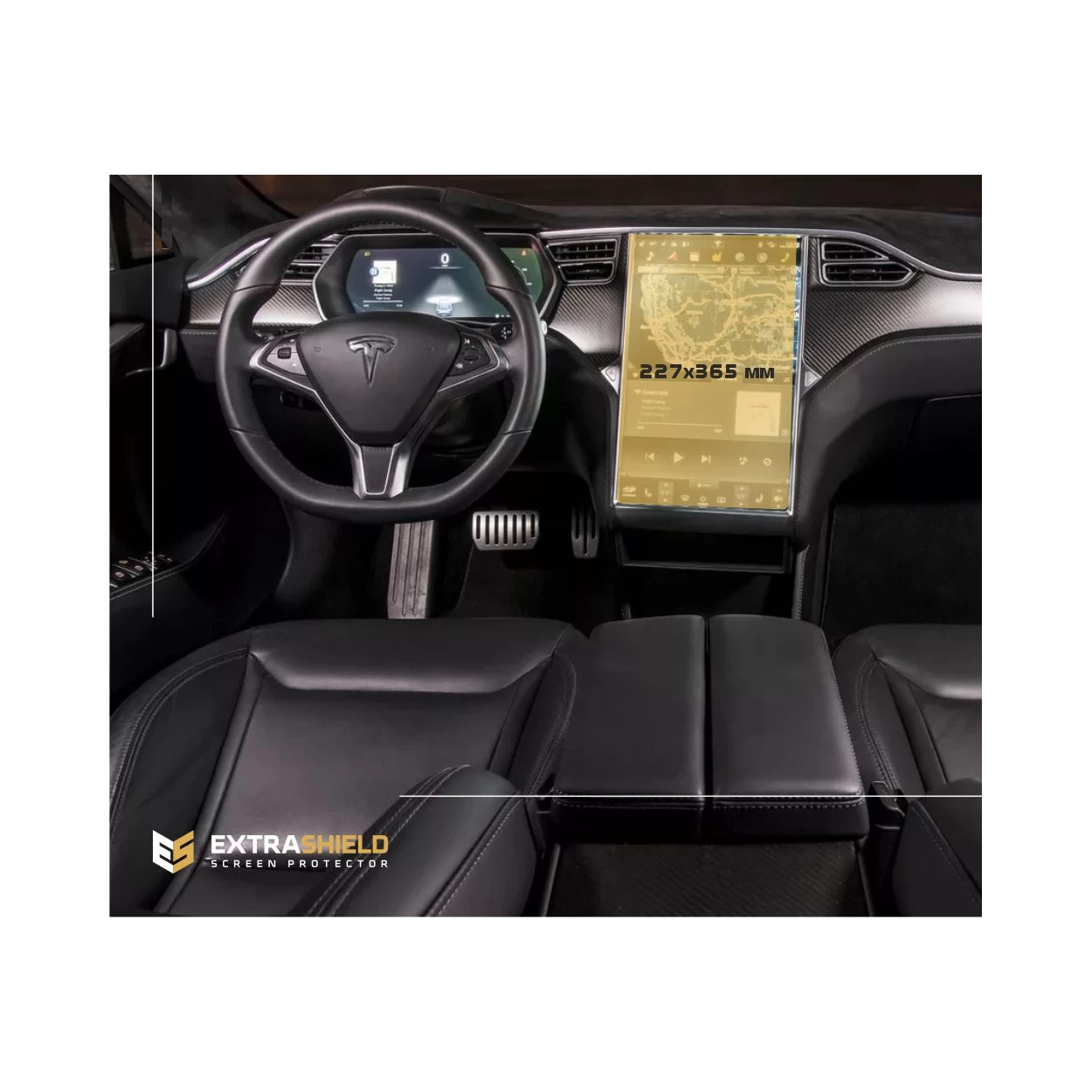 Tesla Model S 2012 - Present Multimedia 17" ExtraShield Screeen Protector