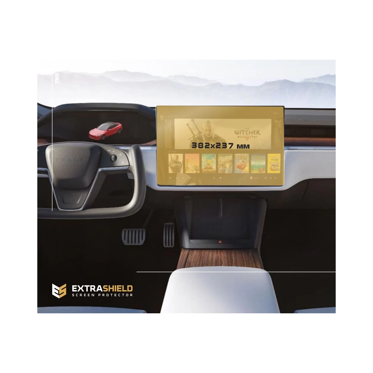 Tesla Model S 2021 - Present Multimedia 17" ExtraShield Screeen Protector