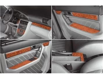 Audi 100 A6 10.90-03.97 3D Interior Dashboard Trim Kit Dash Trim Dekor 22-Parts - 1 - Interior Dash Trim Kit