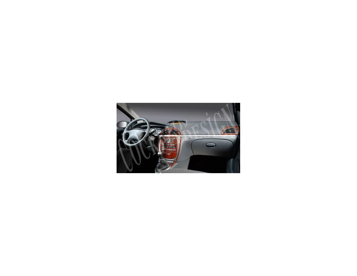 Citroen C5 06.04-09.08 3D Interior Dashboard Trim Kit Dash Trim Dekor 10-Parts - 1 - Interior Dash Trim Kit