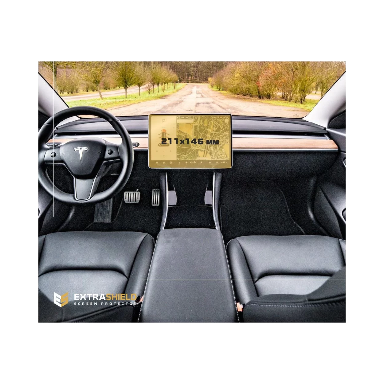 Tesla Model S 2021 - Present Rear climate control ExtraShield Screeen Protector