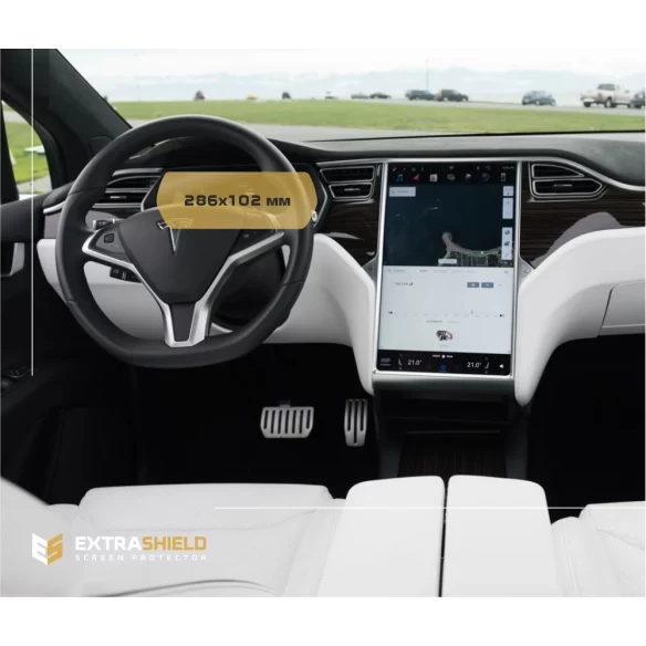 Tesla Model X 2015 - Present Digital Speedometer 12,3" ExtraShield Screeen Protector