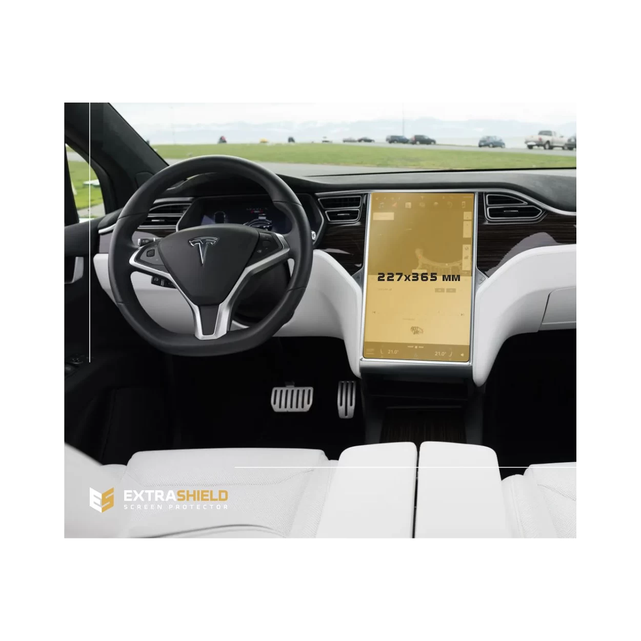 Tesla Model X 2015 - Present Multimedia 17" ExtraShield Screeen Protector