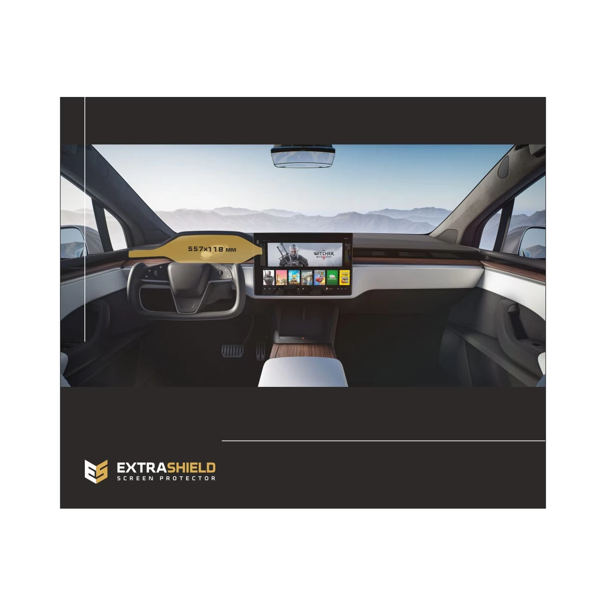 Tesla Model X 2021 - Present Digital Speedometer ExtraShield Screeen Protector