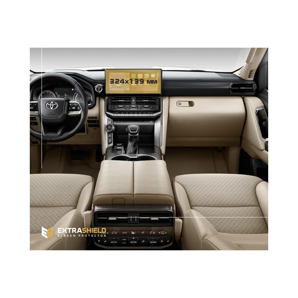 Toyota Land Cruiser 300 2021 - Present Full color LCD monitor (12.3") ExtraShield Screeen Protector