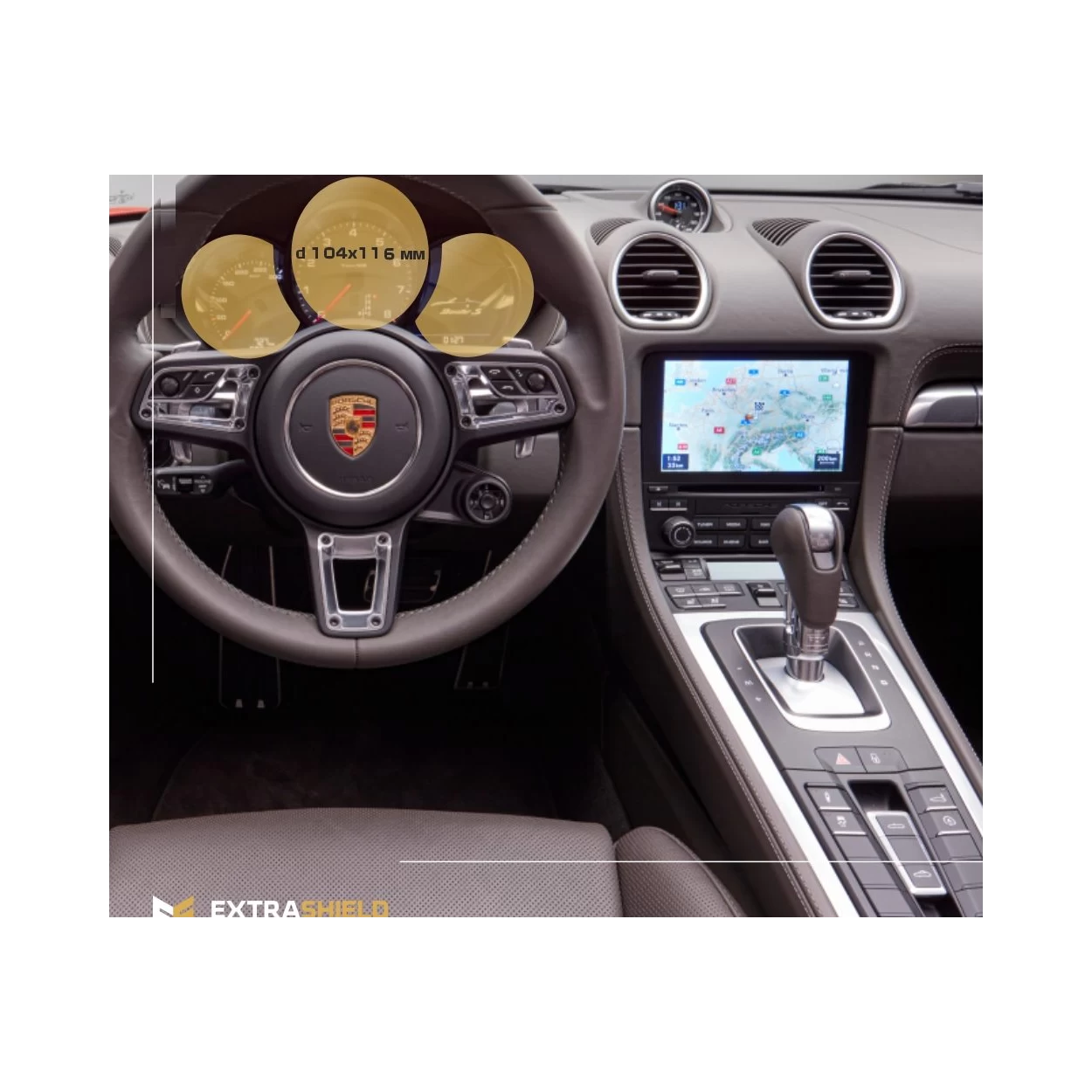 Porsche Boxster 2016 - Present Digital Speedometer 12" ExtraShield Screeen Protector