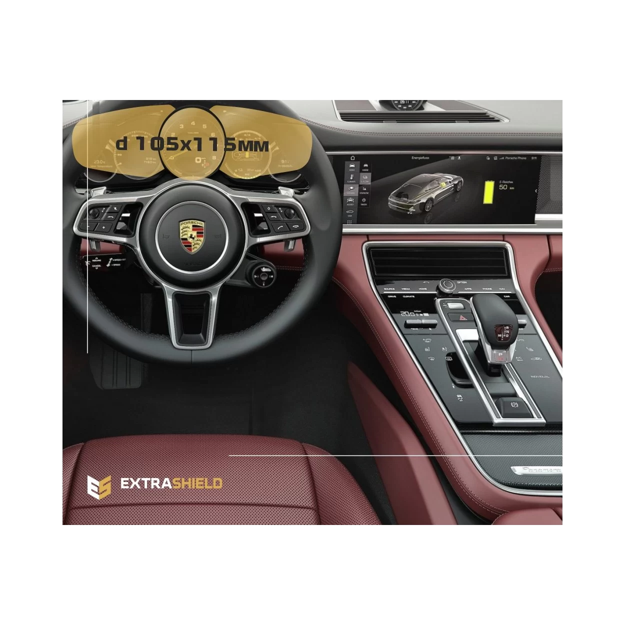 Porsche Panamera II 2017 - Present Digital Speedometer 12" ExtraShield Screeen Protector