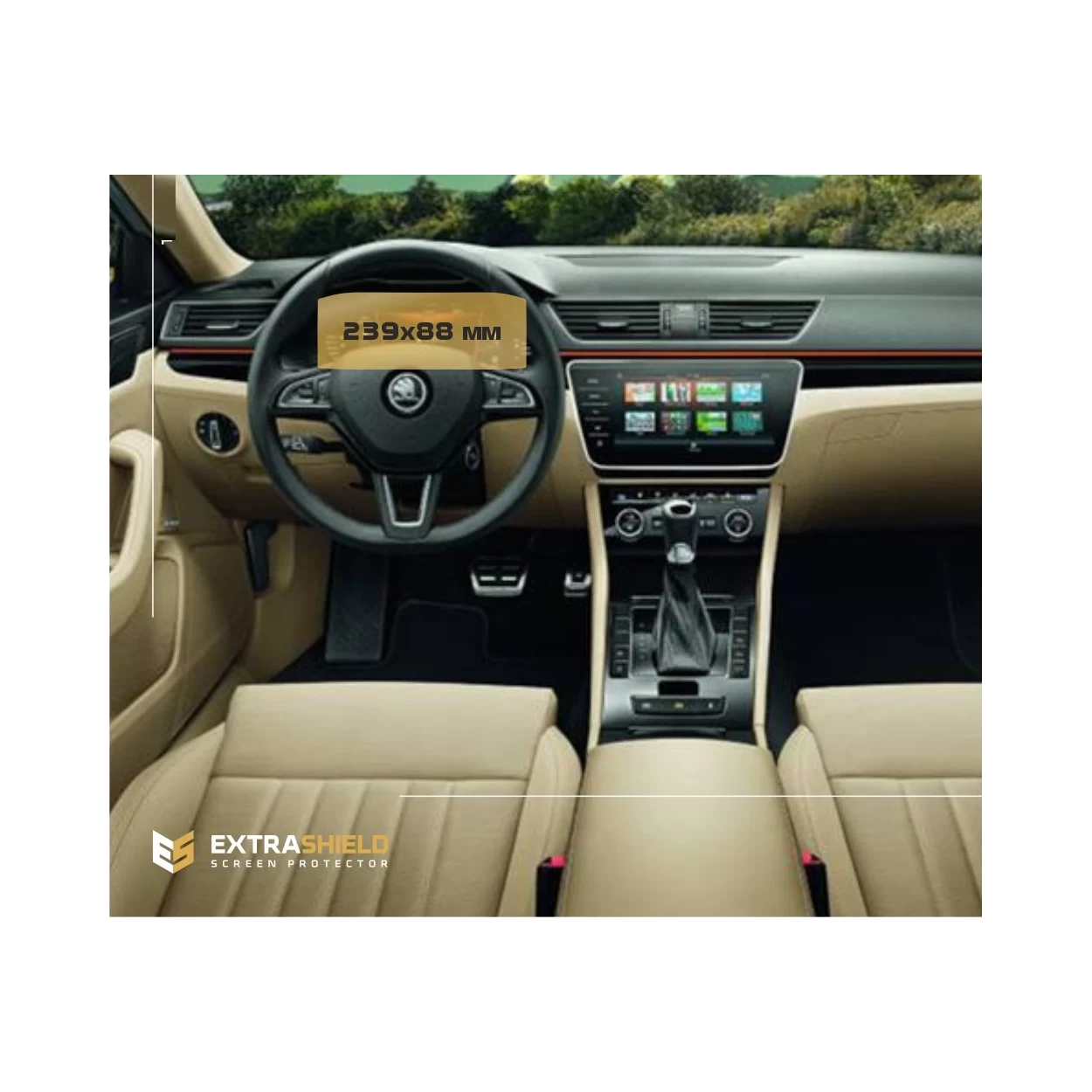 Skoda Superb (B8) 2015 - Present Digital Speedometer LCD-Digi 10,25" ExtraShield Screeen Protector