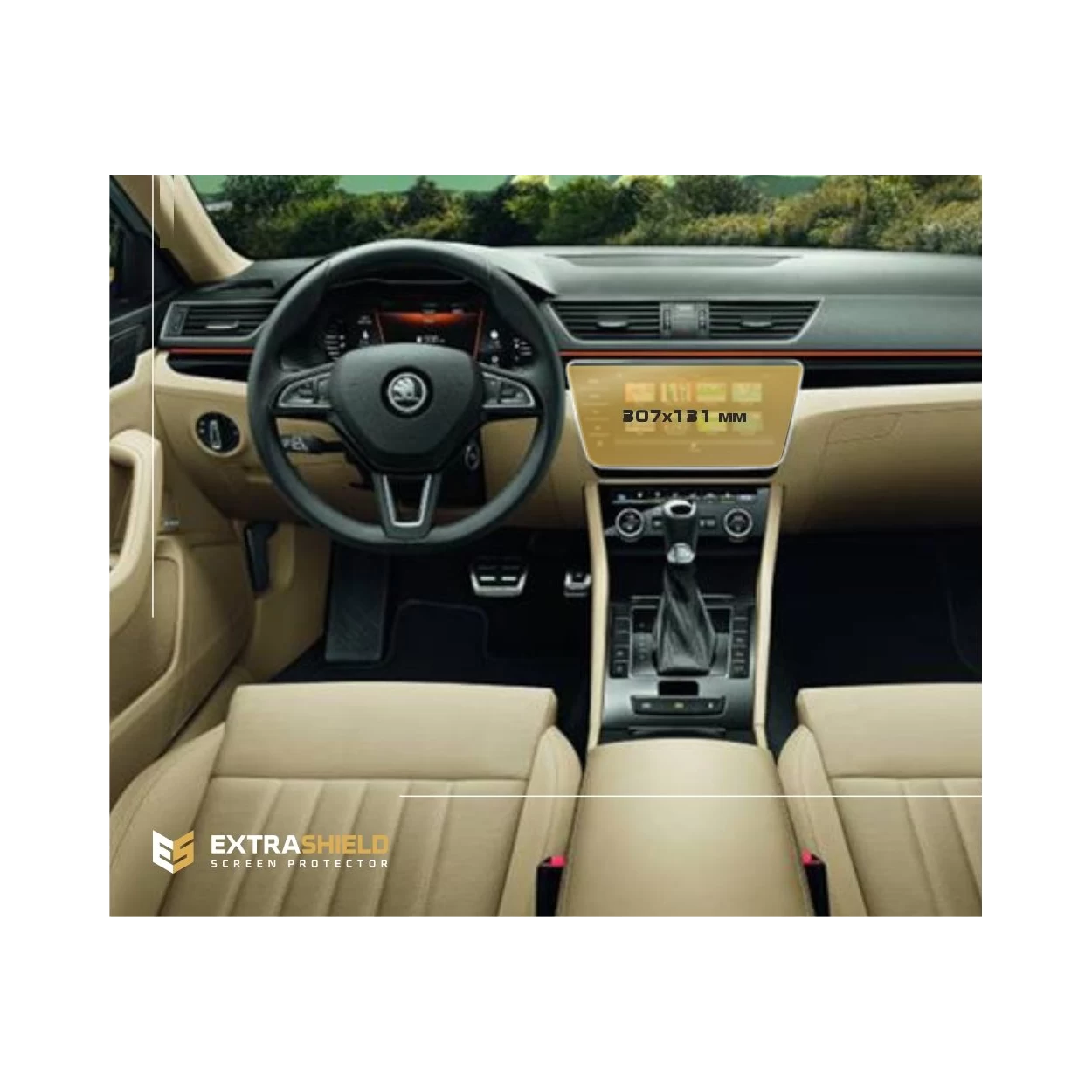 Skoda Superb (B8) 2015 - Present Multimedia Columbus 9,2" ExtraShield Screeen Protector