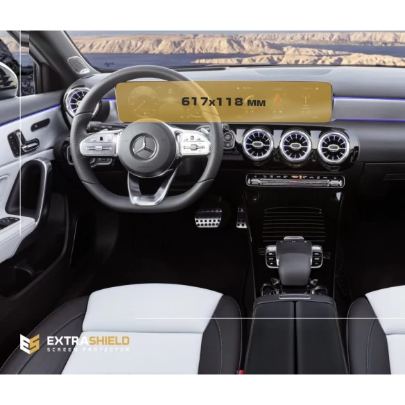 Mercedes-Benz A-class (W177/V177) 2018 - Present Digital Speedometer + Multimedia 10,25" ExtraShield Screeen Protector