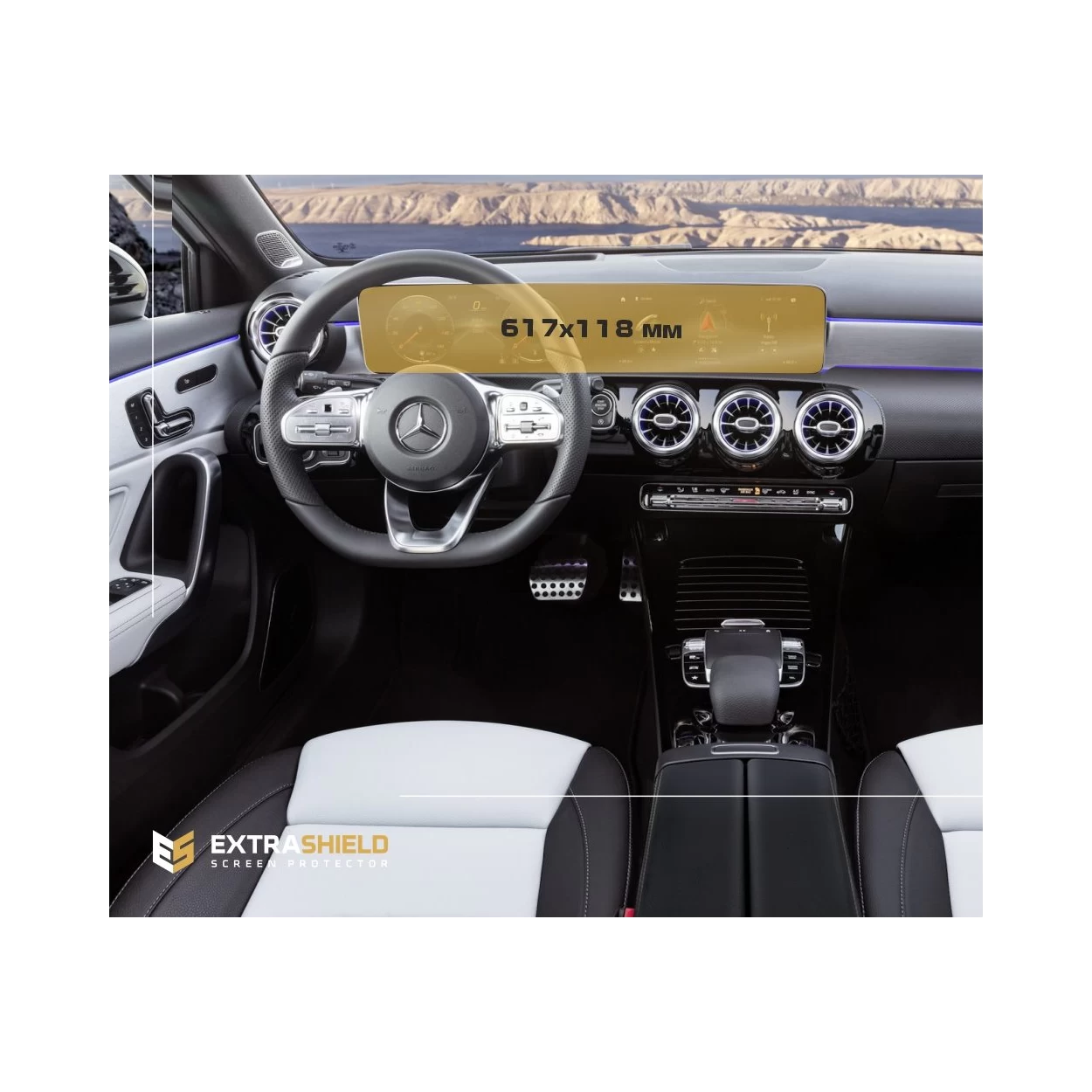 Mercedes-Benz A-class (W177/V177) 2018 - Present Digital Speedometer + Multimedia 10,25" ExtraShield Screeen Protector