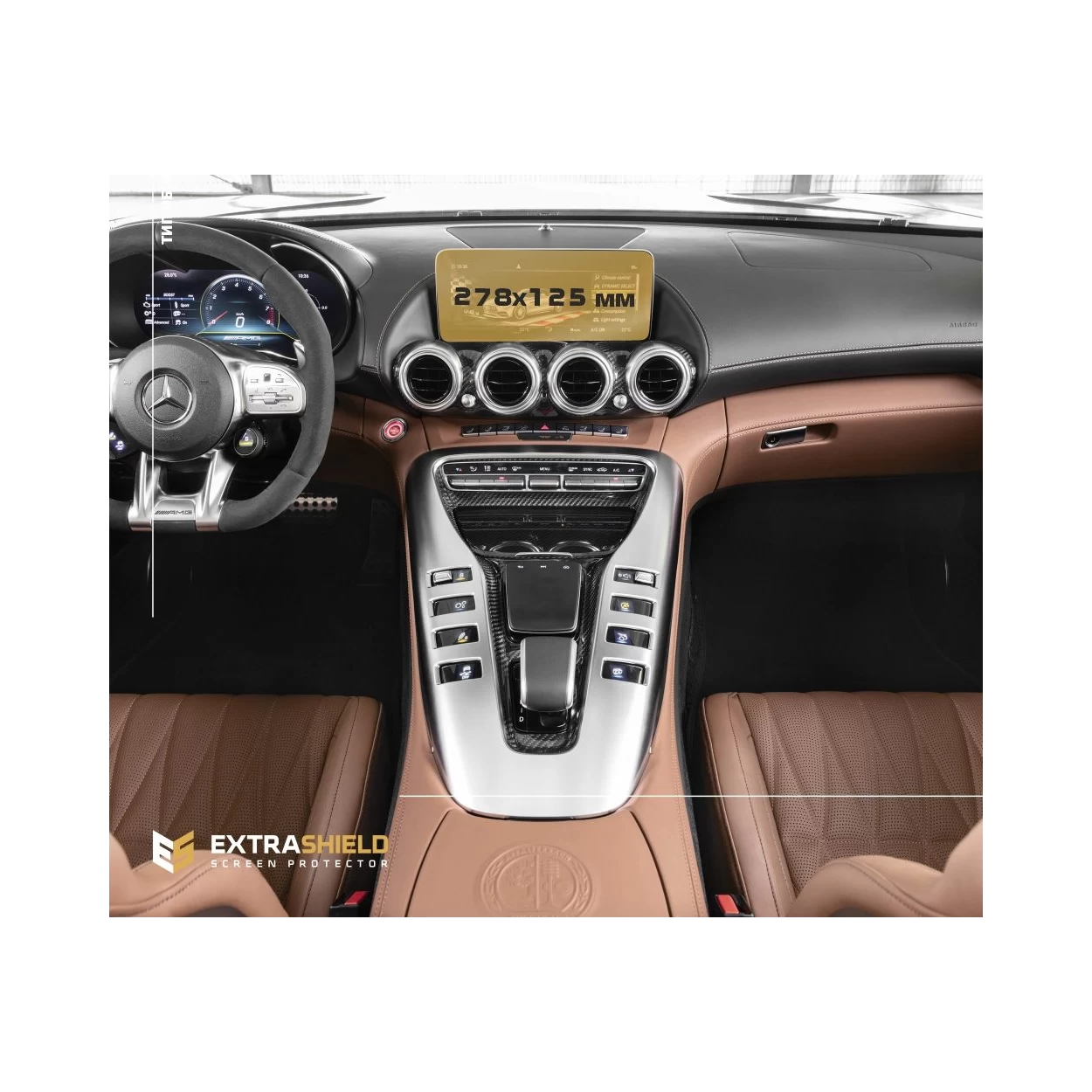 Mercedes-Benz AMG GT (C190/R190) 2016 - 2020 Multimedia 10,3" ExtraShield Screeen Protector