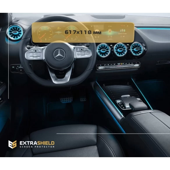 Mercedes-Benz B-Class (T247) 2018 - 2020 Digital Speedometer + Multimedia 12,3" ExtraShield Screeen Protector