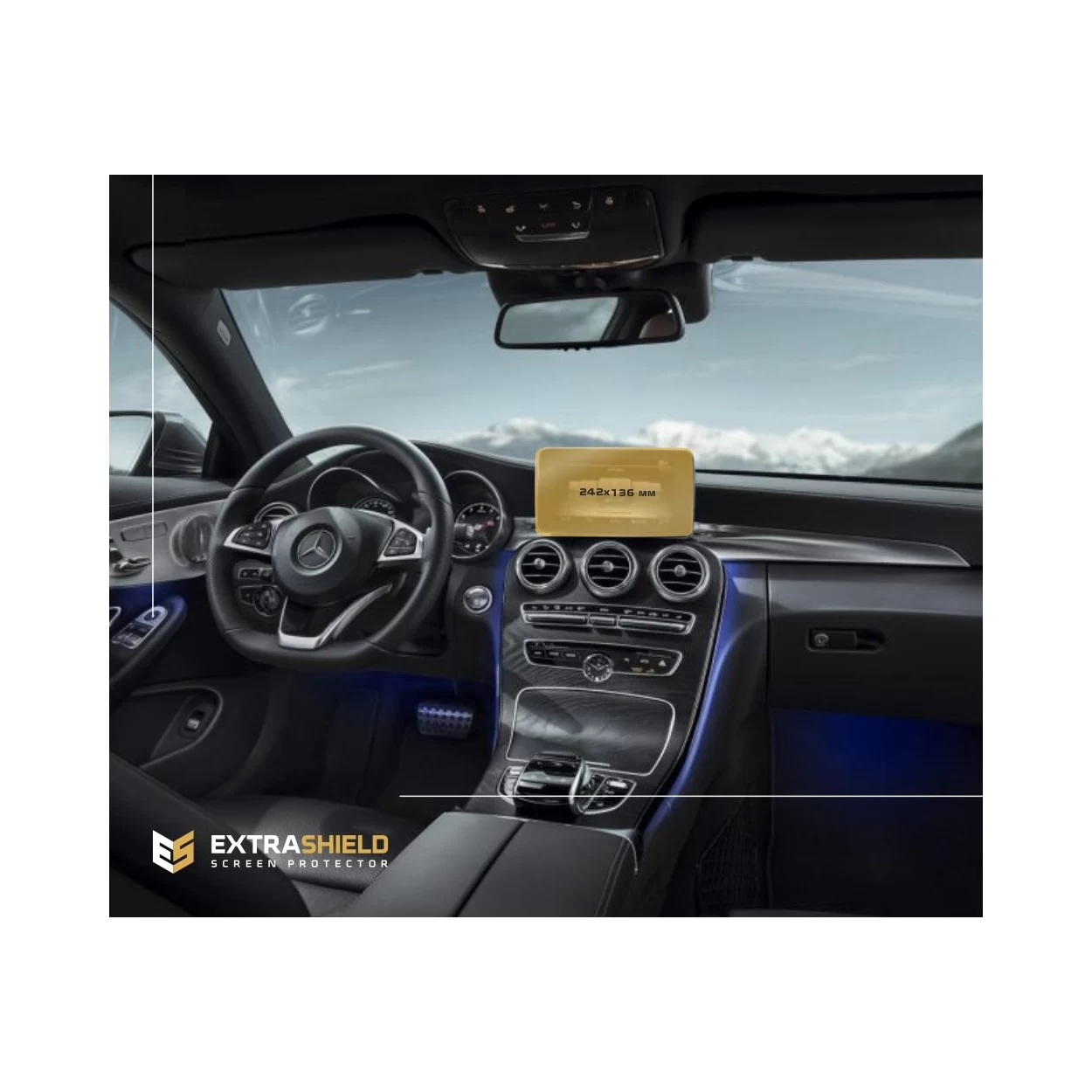 Mercedes-Benz C-class (W205/S205/C205/A205) 2014 - 2018 Multimedia 7" ExtraShield Screeen Protector
