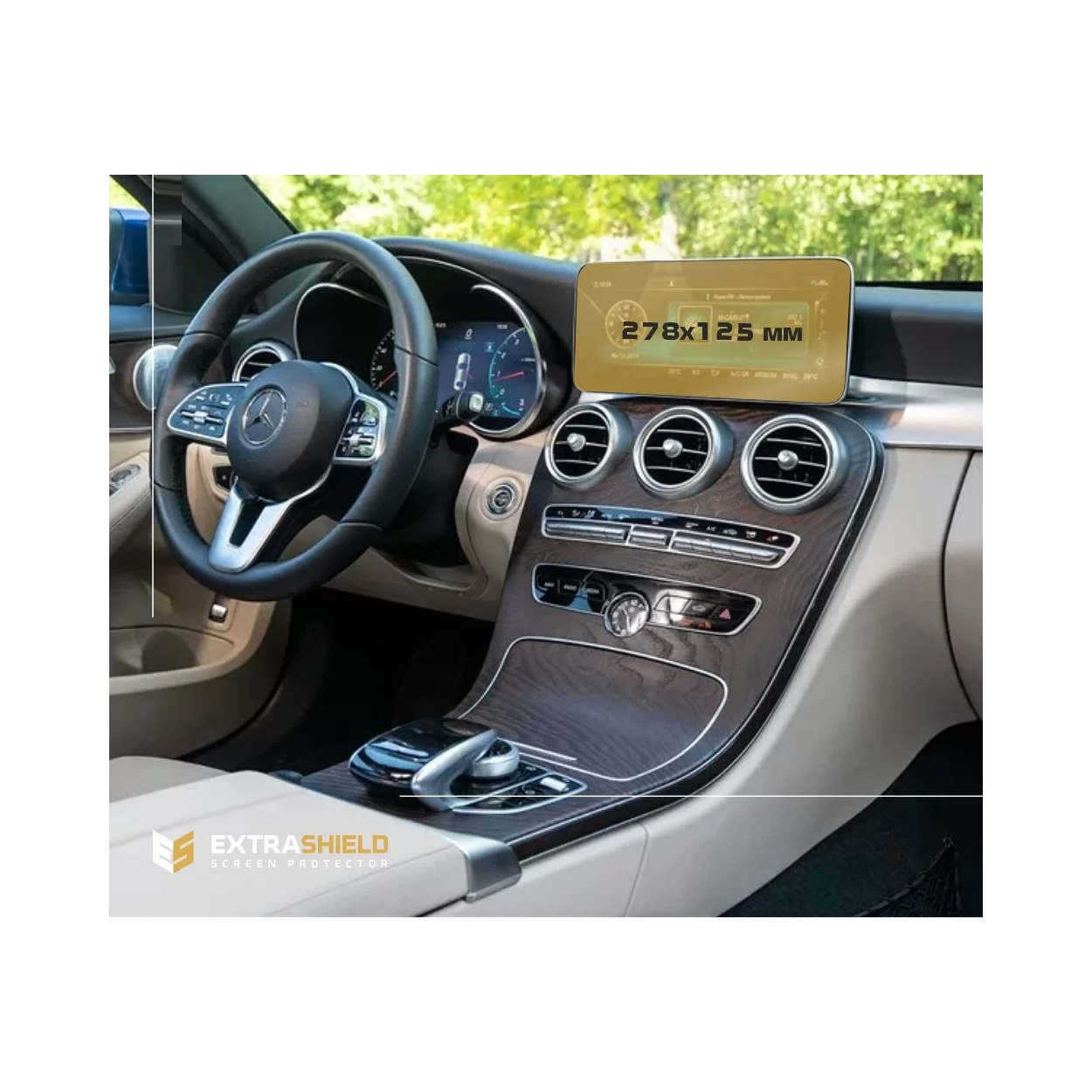Mercedes-Benz C-class (W205/C205/A205) 2018 - Present Multimedia 10,3" ExtraShield Screeen Protector