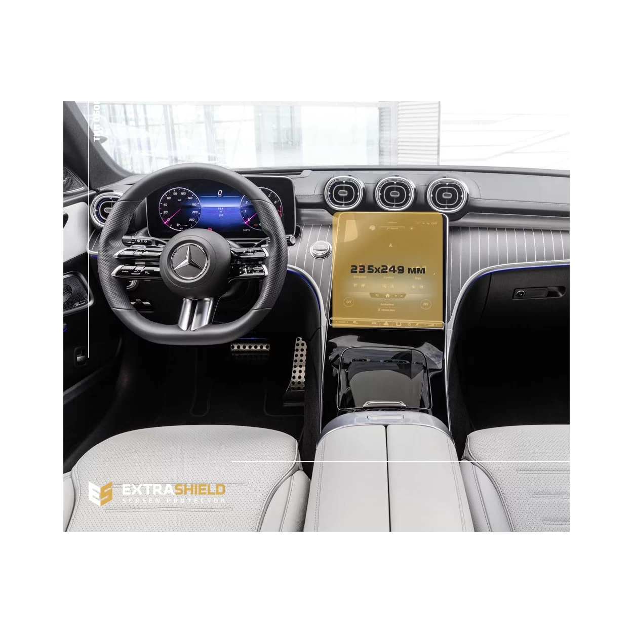 Mercedes-Benz C-class (S206/W206) 2021 - Present Full color LCD monitor 11.9" Touch Screen ExtraShield Screeen Protector