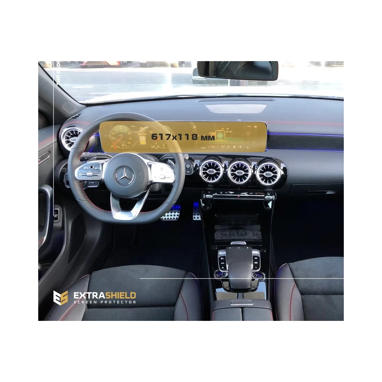 Mercedes-Benz CLA (C118) 2019 - Present Digital Speedometer + Multimedia 10,25" ExtraShield Screeen Protector