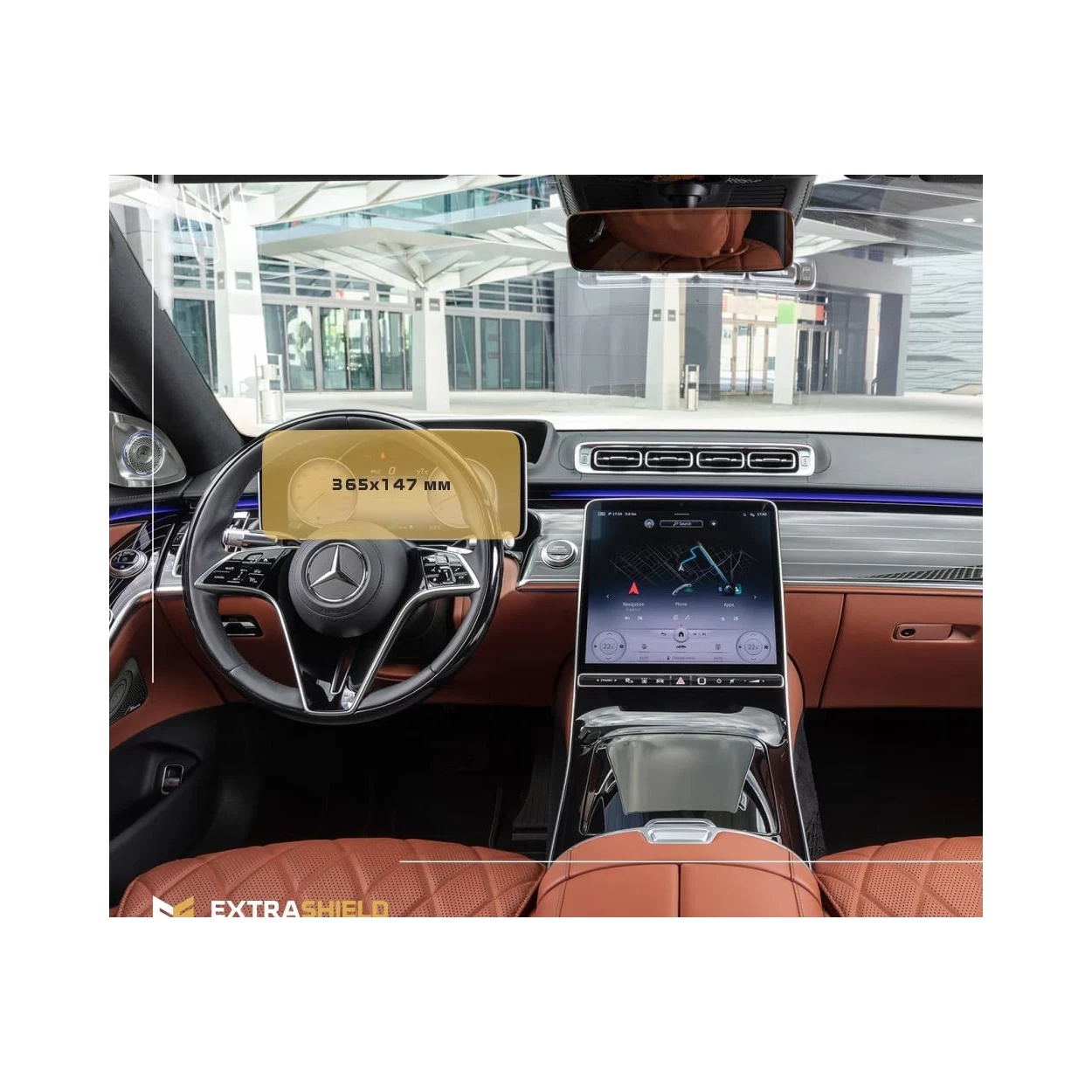 Mercedes-Benz S-class (W223/Z223)
350/400 2020 - Present Digital Speedometer (365,3?136,6 ??) 12,3" ExtraShield Screeen Protect
