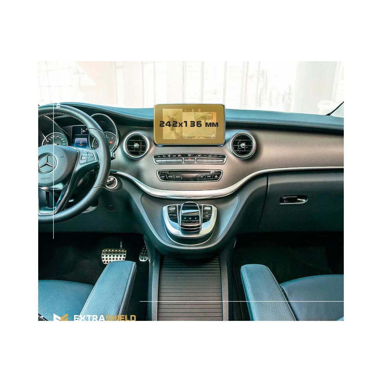 Mercedes-Benz V-class (W447) 2014 - Present Multimedia 7" ExtraShield Screeen Protector