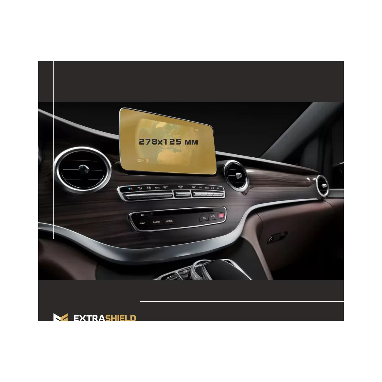 Mercedes-Benz V-class (W447) 2014 - Present Multimedia 10,3" ExtraShield Screeen Protector