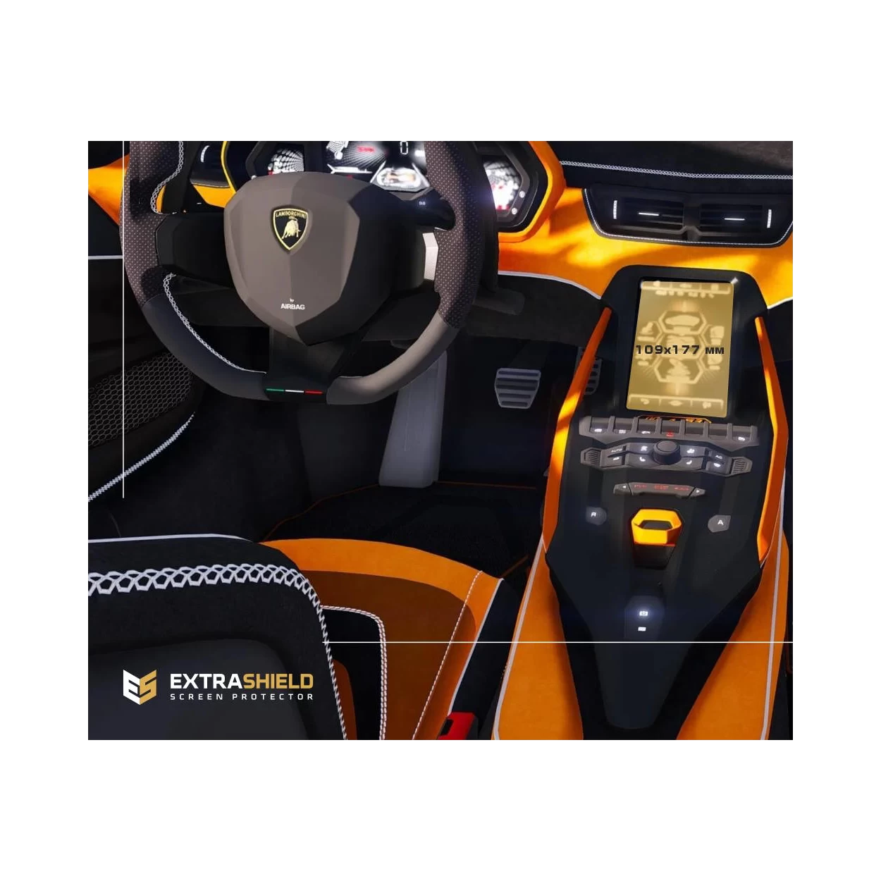 Lamborghini Sian 2019 - Present Multimedia + Climate-Control 8,4" ExtraShield Screeen Protector
