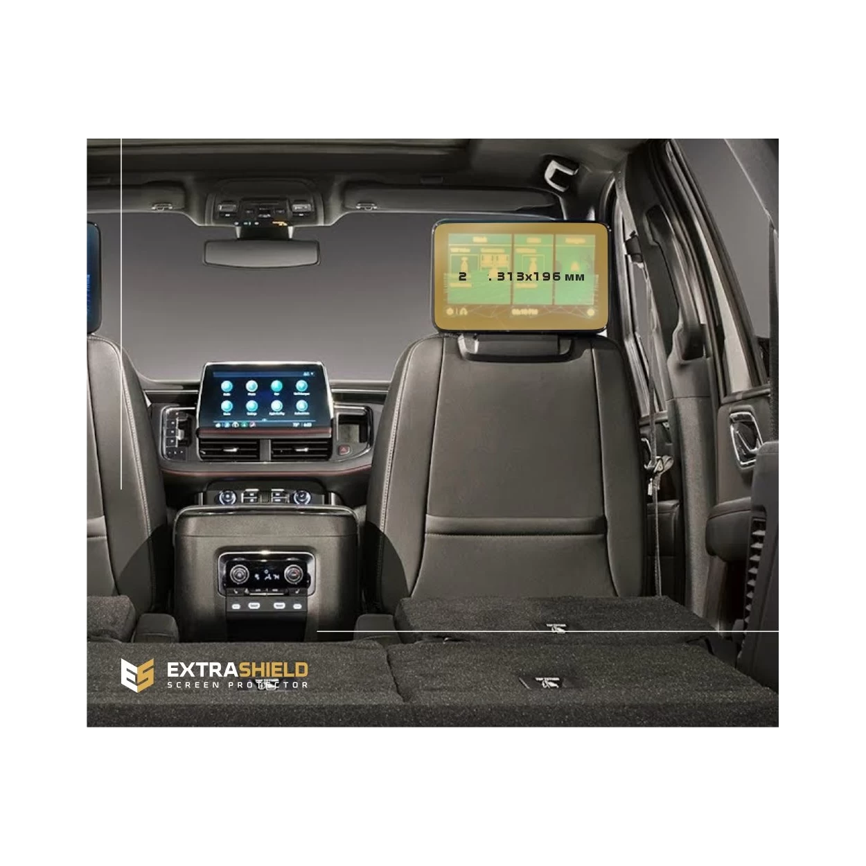 Chevrolet Tahoe 2019 - 2022 Passenger monitors 2 pcs, ExtraShield Screeen Protector