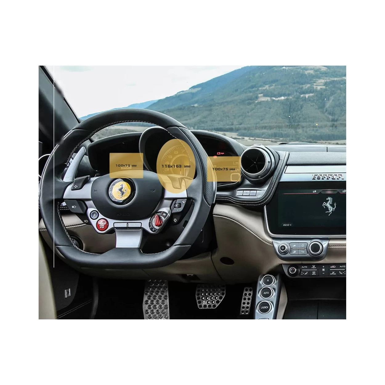 Ferrari GTC4 Lusso 03.2016 - Present Digital Speedometer ExtraShield Screeen Protector