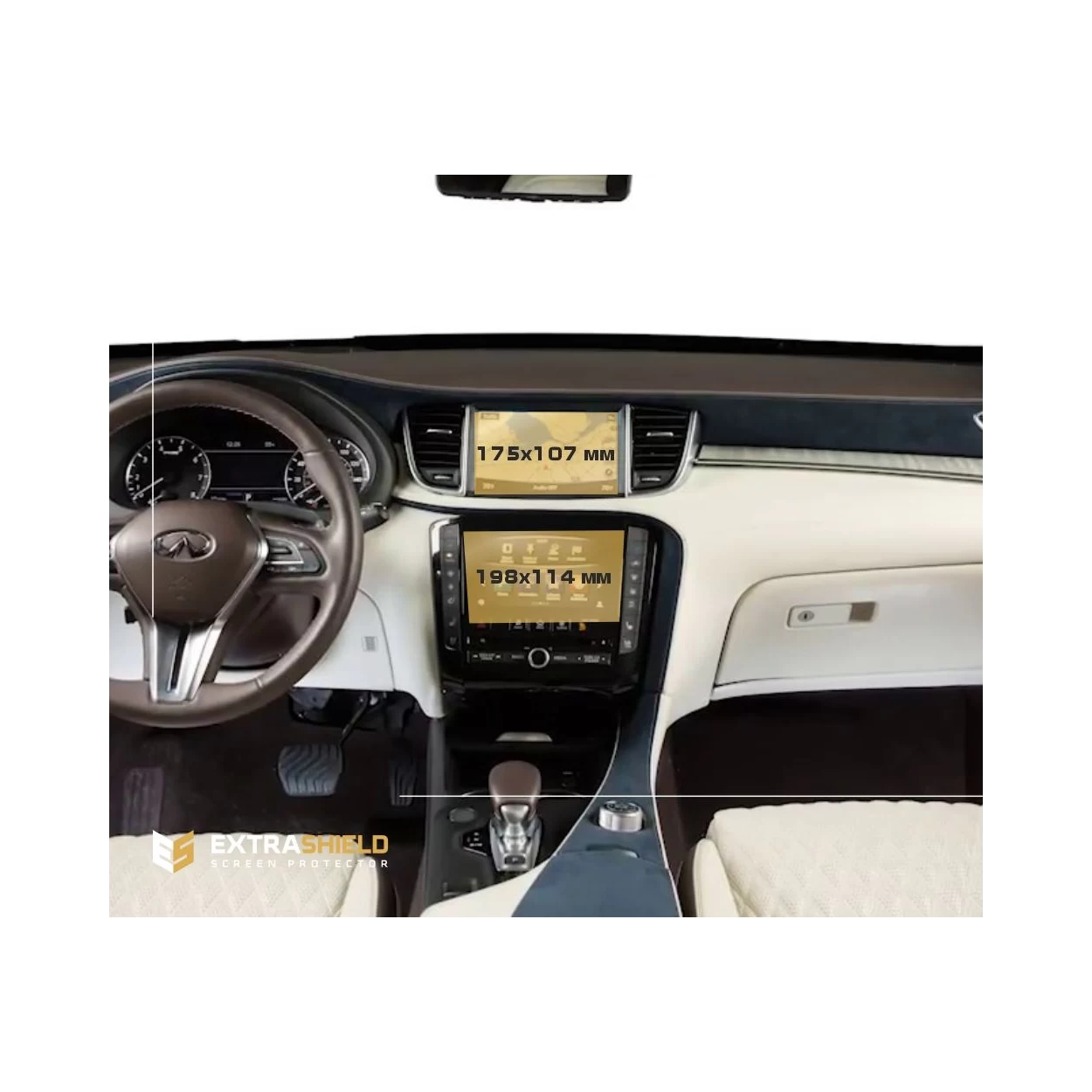 Infiniti QX50 (P71A) 2017 - Present Multimedia + Climate-Control 7-8" ExtraShield Screeen Protector