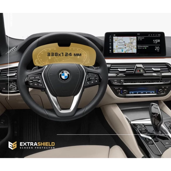 BMW 5 Series (G30) 2020 - Present Digital Speedometer (with sensor) 12,3" 338,1?123,1 ?? ExtraShield Screeen Protector