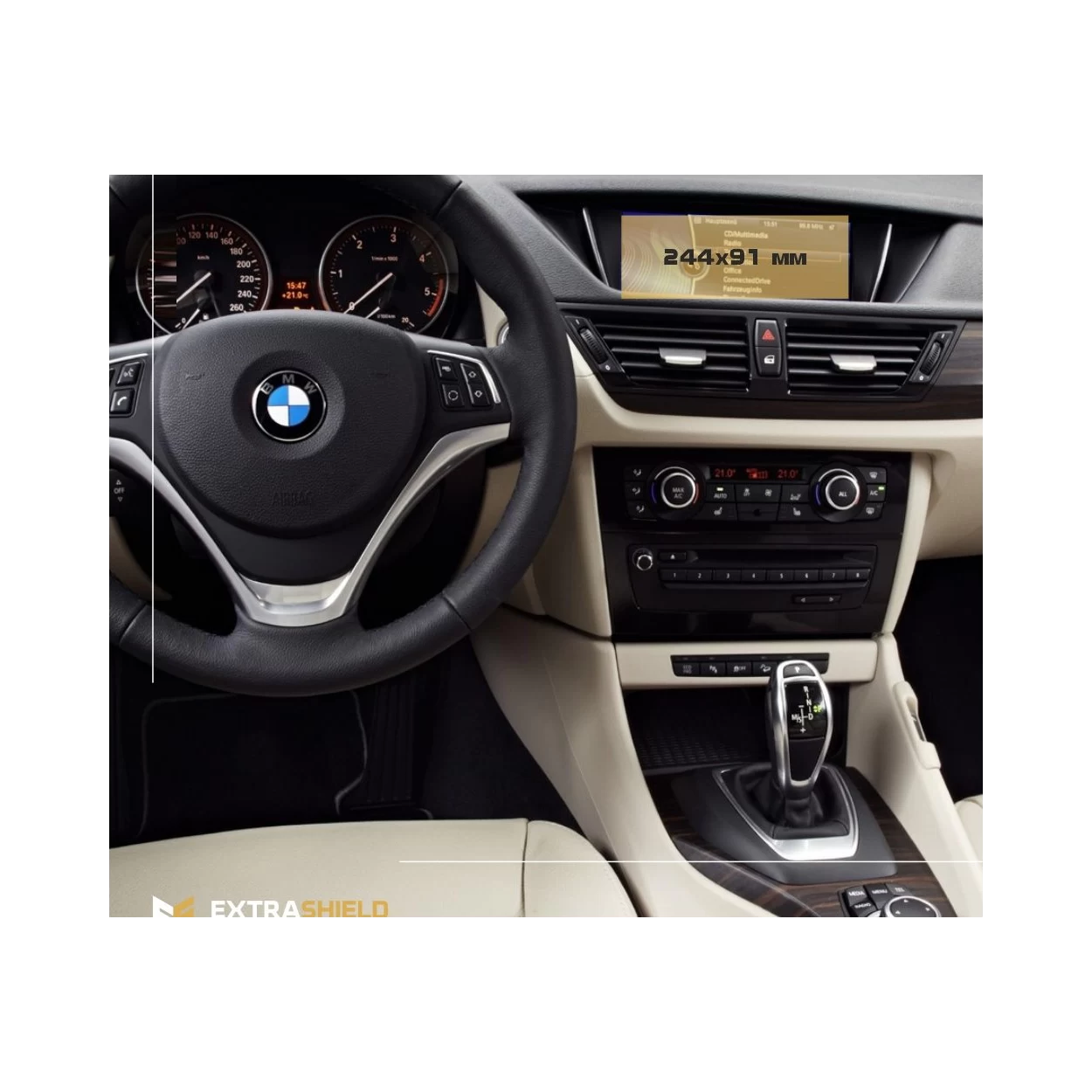 BMW X1 (E84) 2002 - 2015 Multimedia NBT 8,8" ExtraShield Screeen Protector
