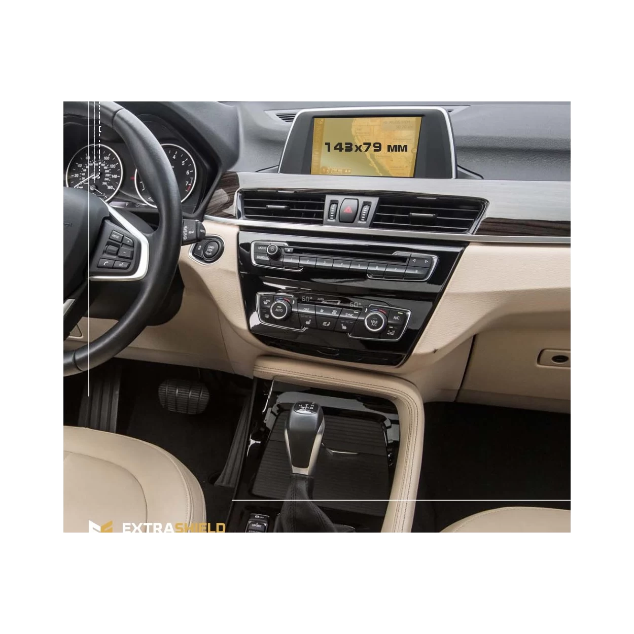 BMW X1 (F48) 2015 - 2019 Multimedia 6,5" ExtraShield Screeen Protector