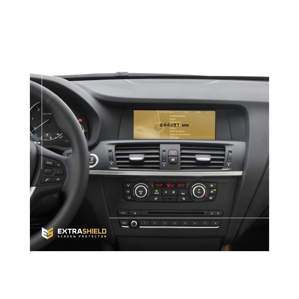 BMW X3 (F25) 2014 - 2017 Multimedia NBT 8,8" ExtraShield Screeen Protector