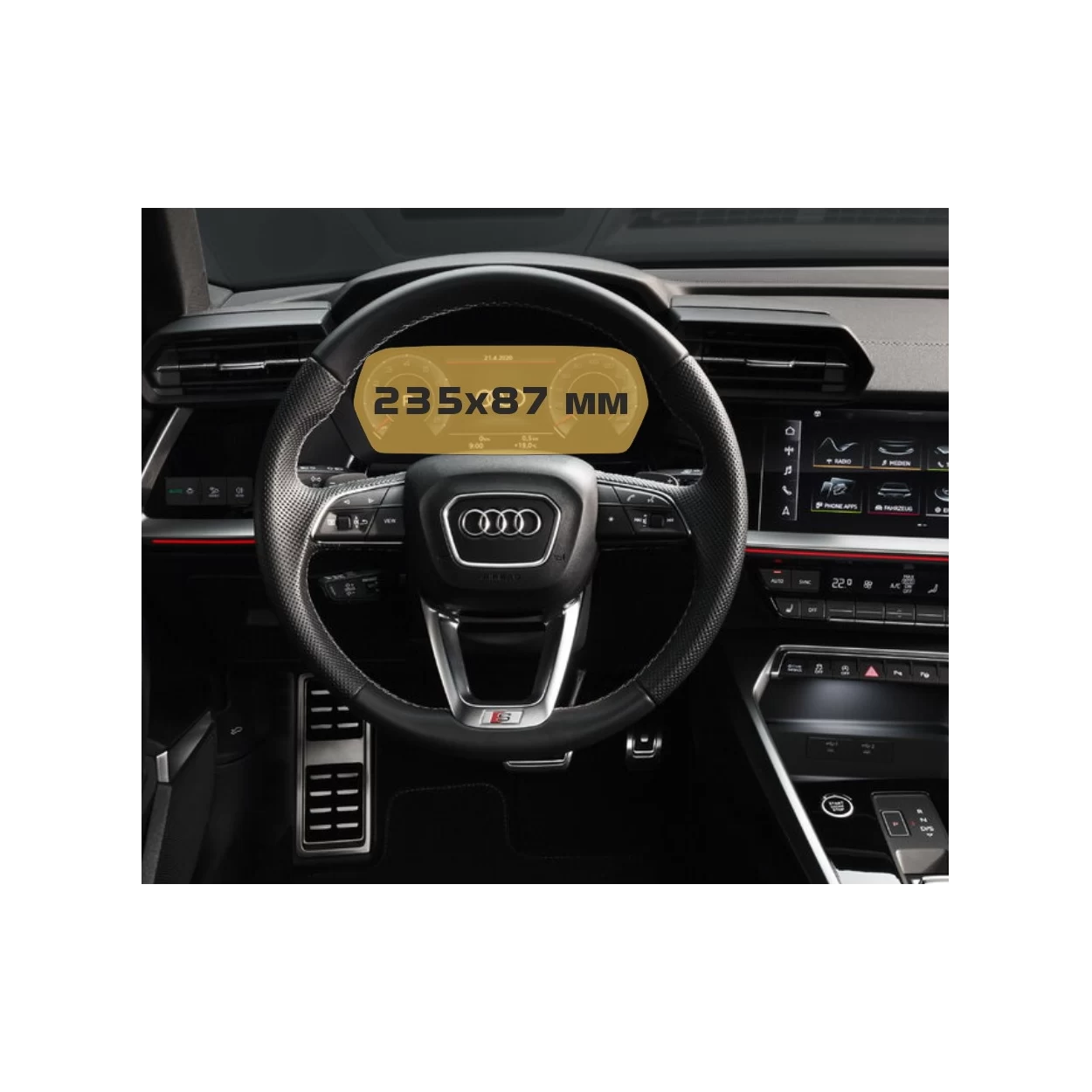 Audi A3 (8Y) 2020 -Presnt. Digital Speedometer Audi virtual cockpit 10,25" ExtraShield Screeen Protector