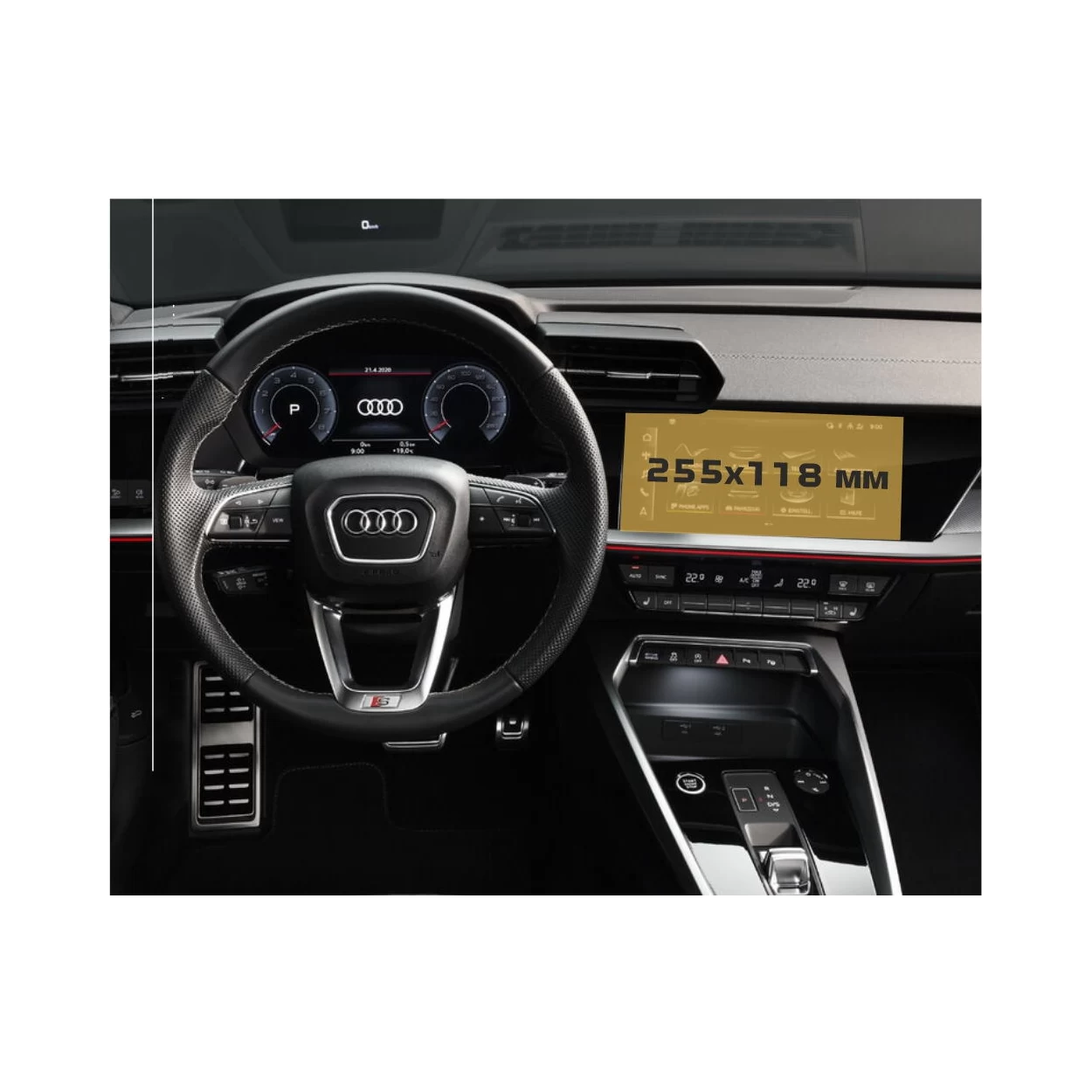 Audi A3 (8Y) 2020-Presnt. Multimedia MMI Navigation plus 10,1" ExtraShield Screeen Protector