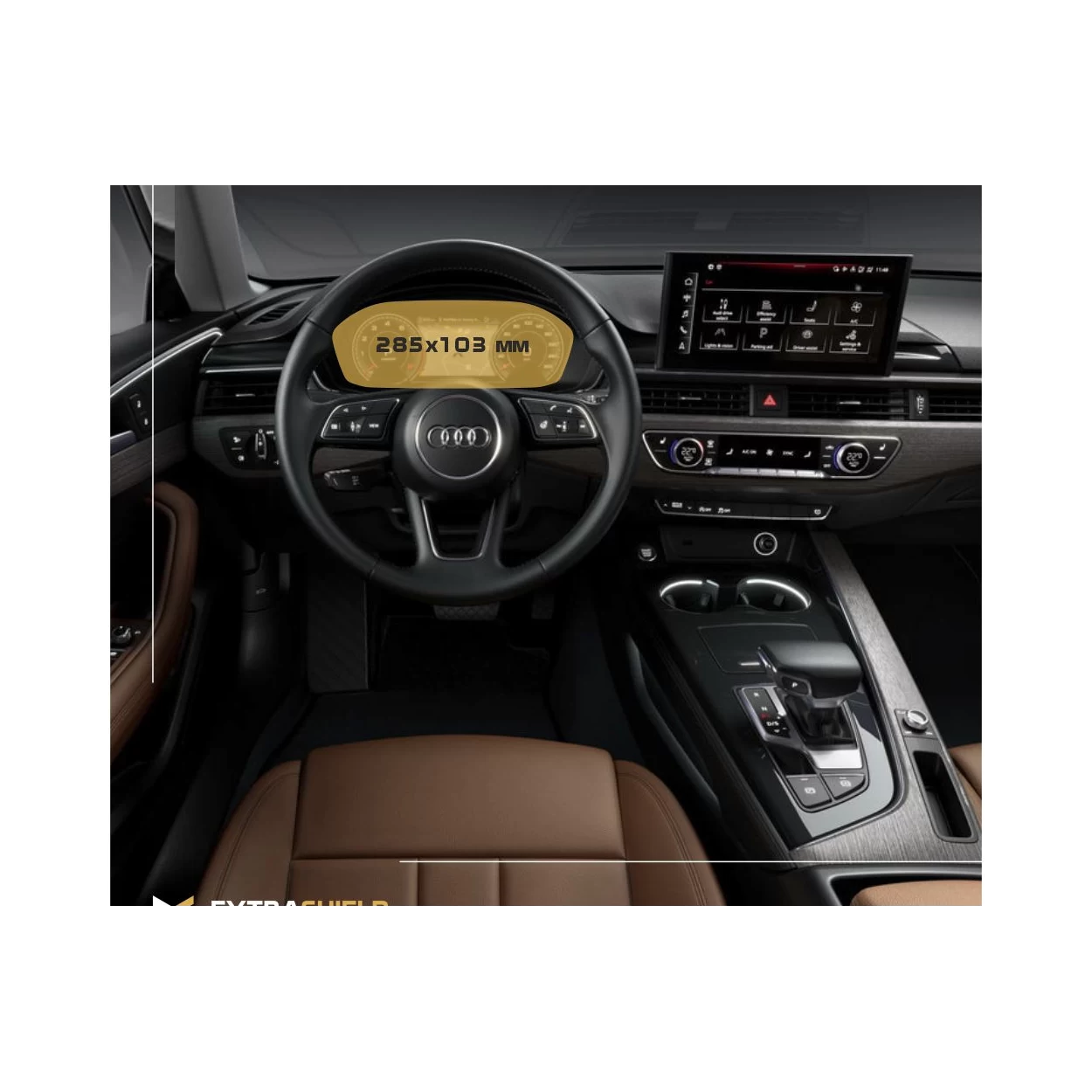 Audi A4 (B9) Facelift 2019 - Present Digital Speedometer Audi Virtual Cockpit 12,3" ExtraShield Screeen Protector