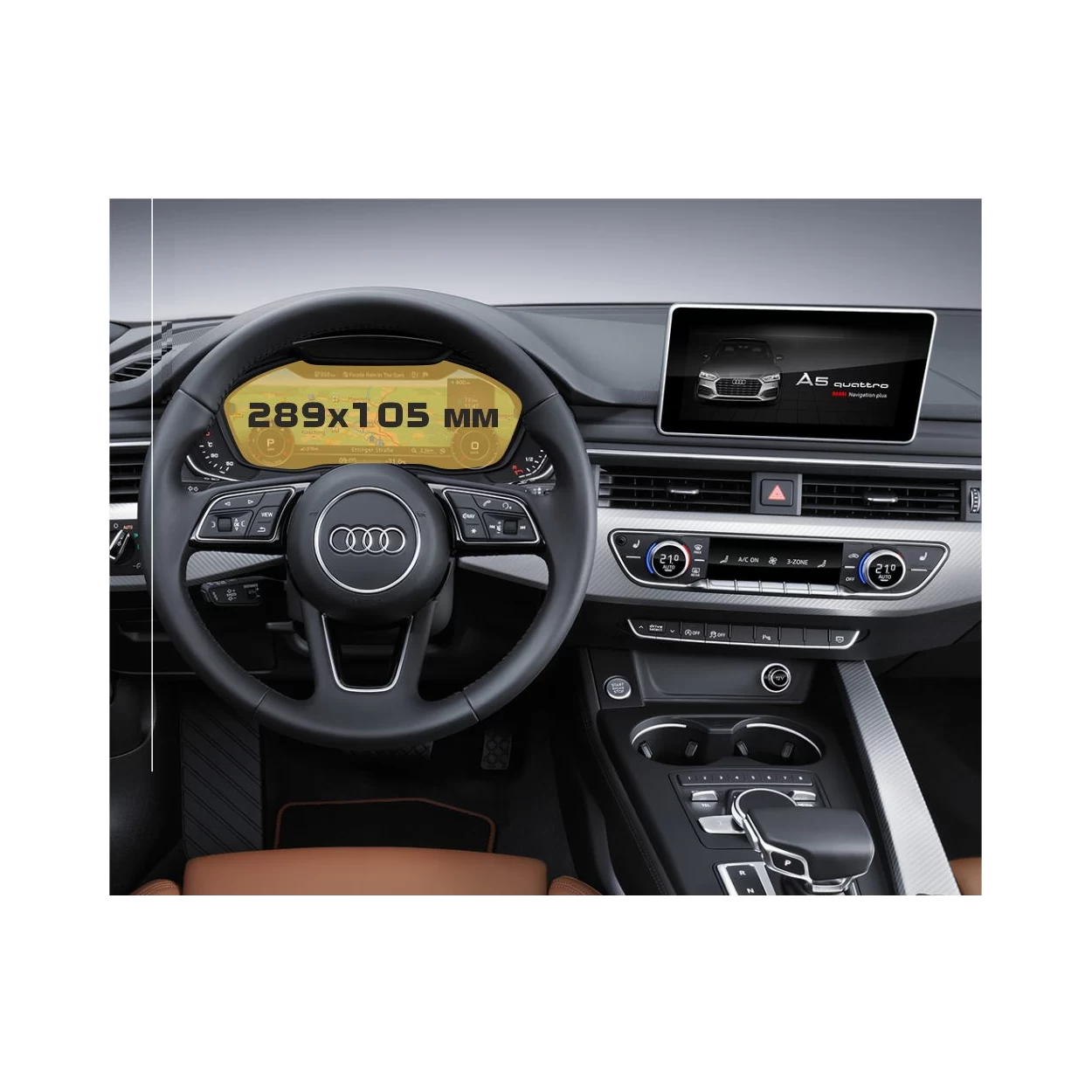 Audi A5 (F5) Pre-facelift 2016 - 2020 Digital Speedometer Audi Virtual Cockpit 12" ExtraShield Screeen Protector