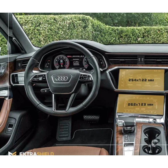 Audi A6 (?8) 2018 - Present Multimedia + Climate-Control 10,2-8,6" ExtraShield Screeen Protector