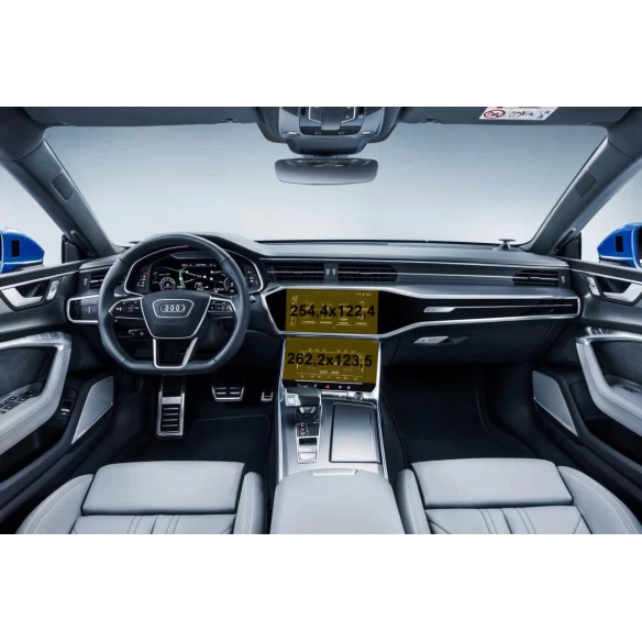 Audi A7 II (4K) 2017 - Present Multimedia + Climate-Control 10,2-8,6" ExtraShield Screeen Protector